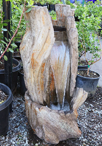 Waterfall Log Fountain